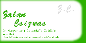 zalan csizmas business card